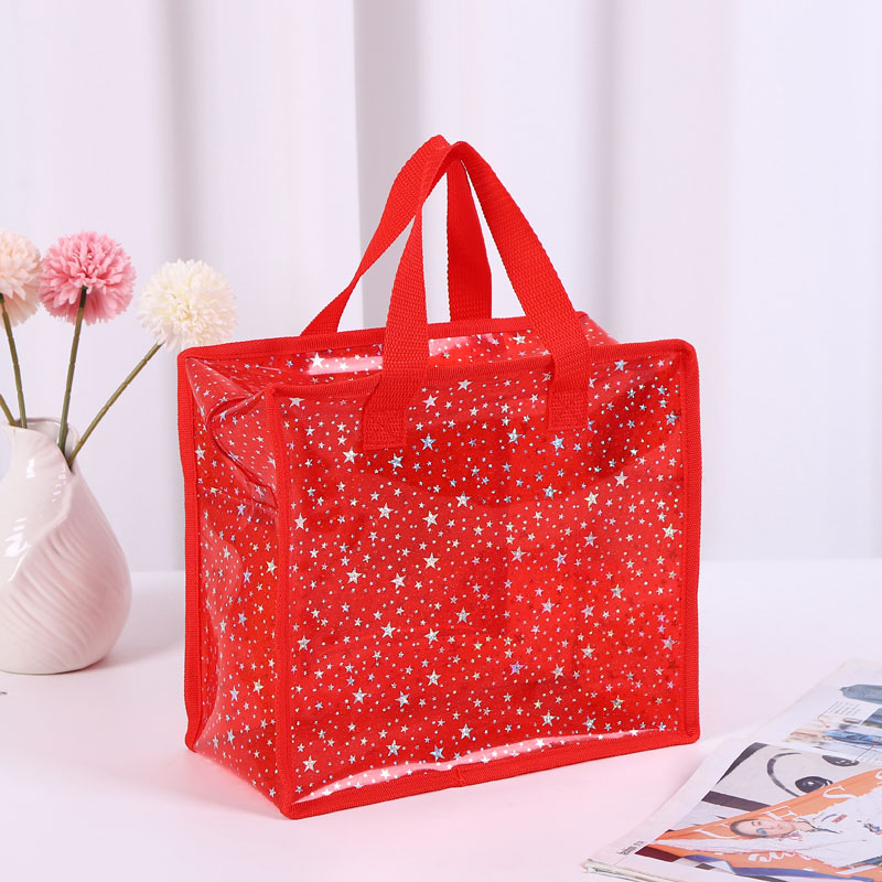 Färg Pvc Tote Dragkedja