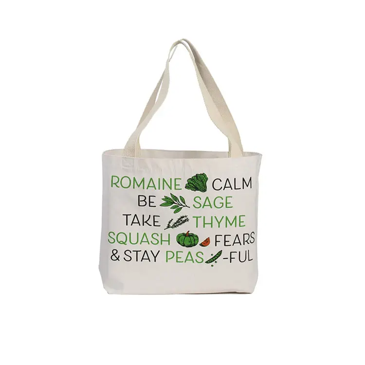 Shoppingcanvasväska med logotyptryckt