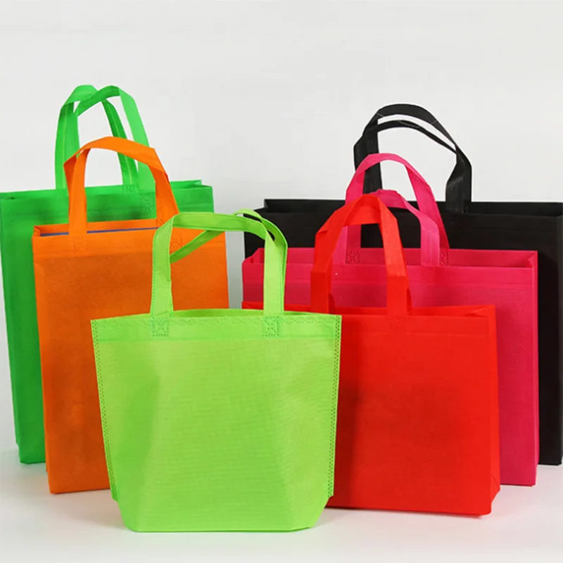 Icke-vävt tyg flerfärgade shoppingväska