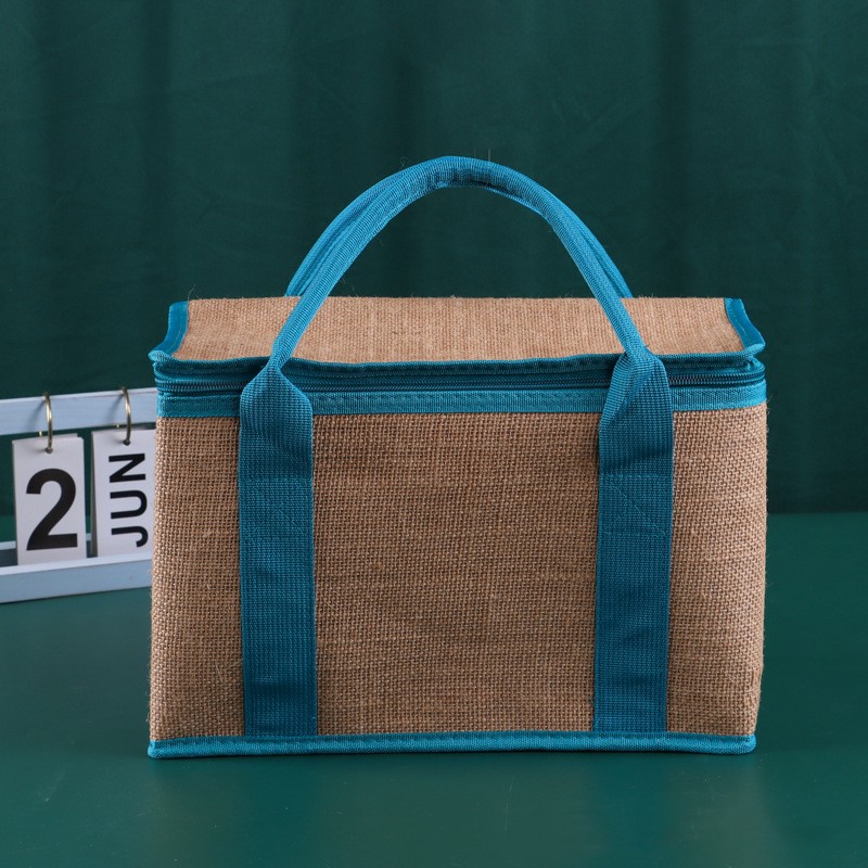 Jute Cooler tygväska med dragkedja