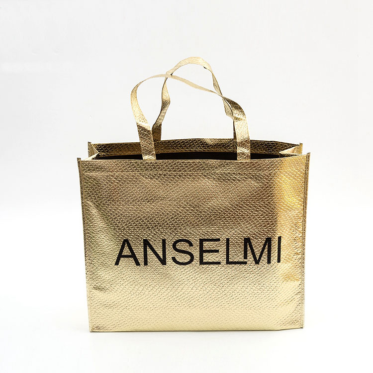 Pp Non-woven guld shoppingväska
