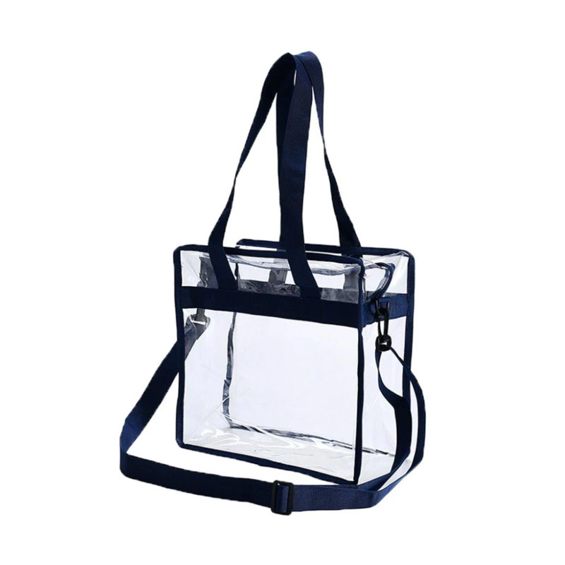 Transparent PVC axelväska med dragkedja
