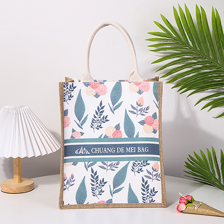 Vattentät Jute Burlap Tote Bag
